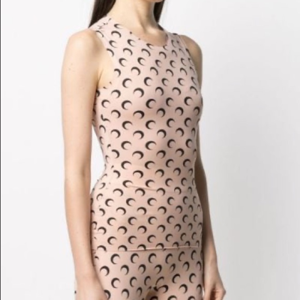 Marine Serre - Crescent moon print tank top